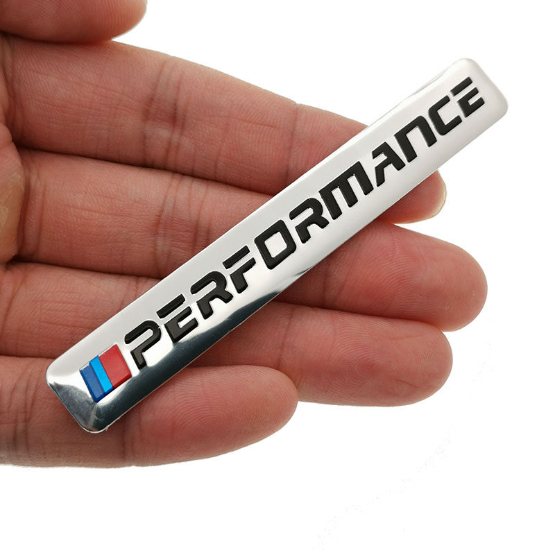 M Sport Performance Badge New BMW M sport Silver Performance Badge Sticker Emblem Metal