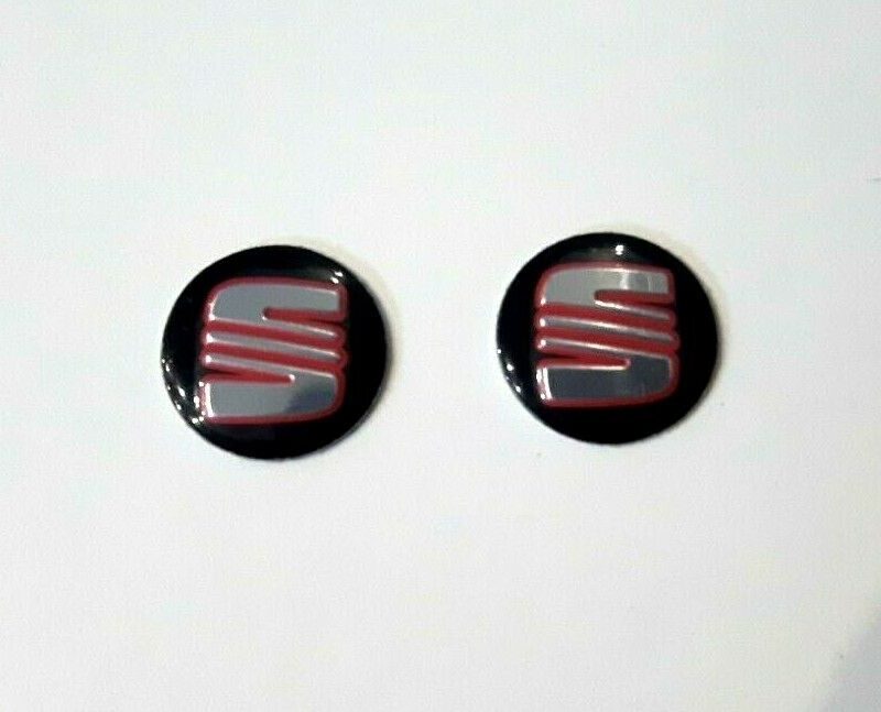 14mm seat keyfob badge stickers 2pcs