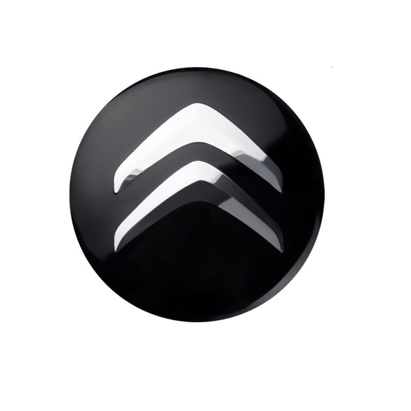 56mm Citroen Wheel Centre Badge Citroen Wheel Centre Badge Sticker - Black