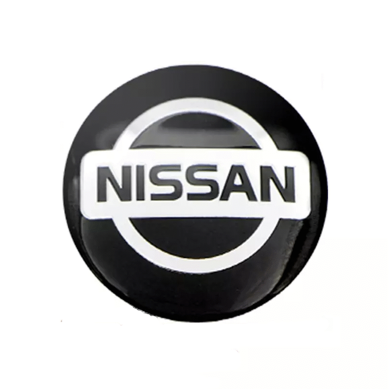 56mm Nissan Wheel Centre Badge Kia Wheel Centre Badge Sticker - Black