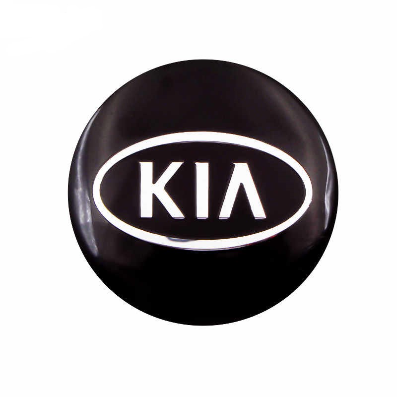 56mm Kia Wheel Centre Badge Kia Wheel Centre Badge Sticker - Black