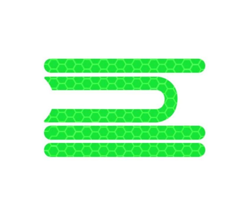Front Rear Wheel Sticker Cover Reflector Set For Xiaomi M365 Pro Scooter green