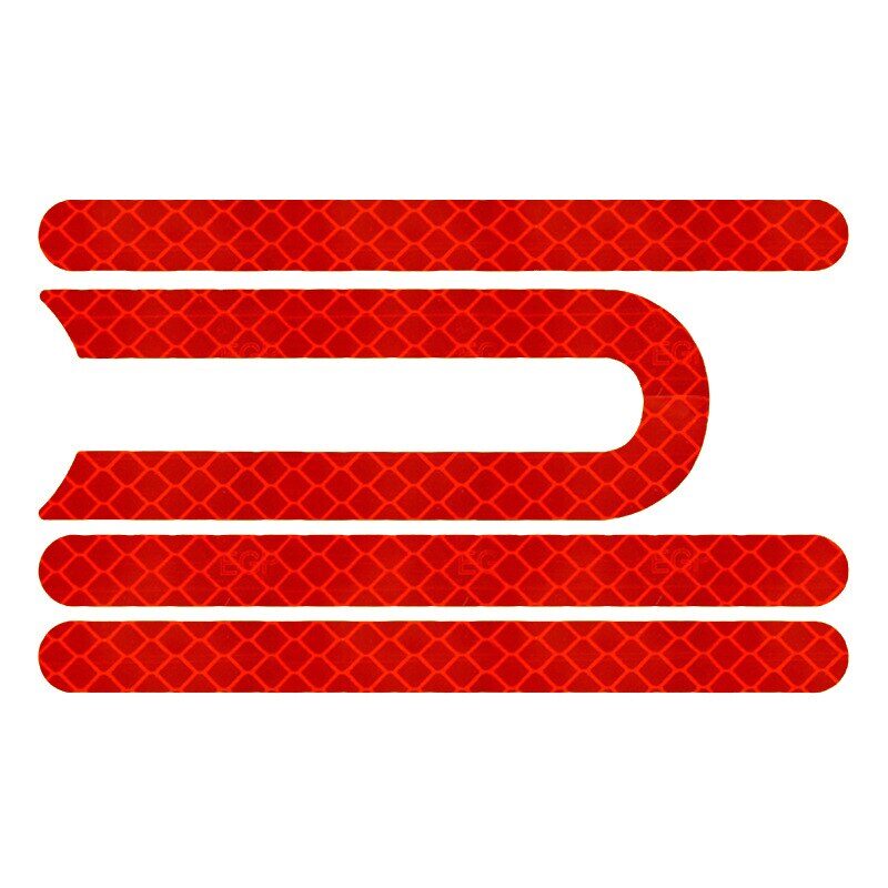 Front Rear Wheel Sticker Cover Reflector Set For Xiaomi M365 Pro Scooter red