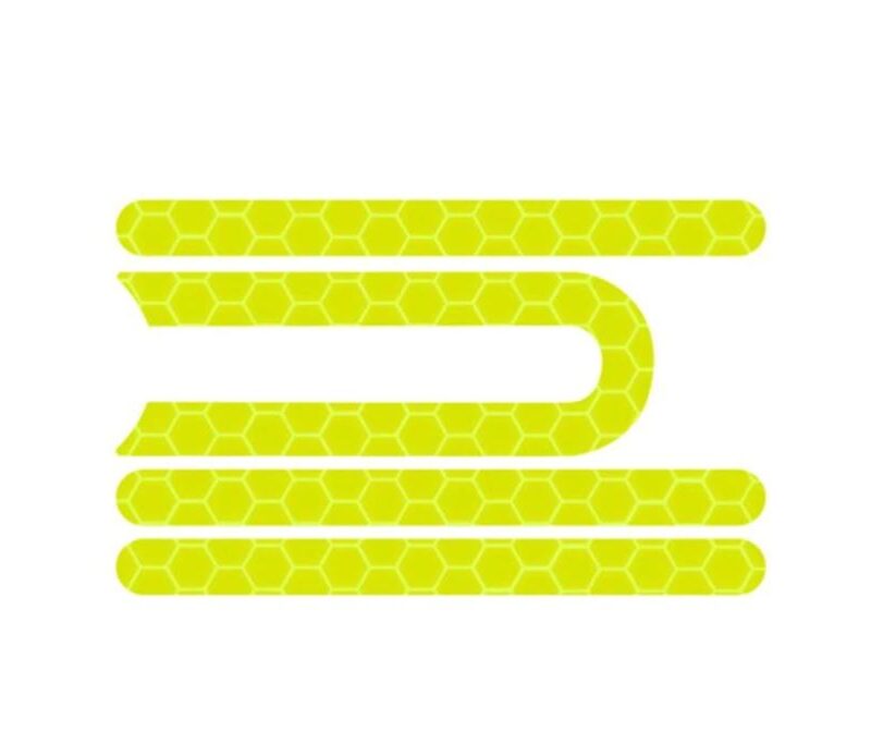 Front Rear Wheel Sticker Cover Reflector Set For Xiaomi M365 Pro Scooter yellow