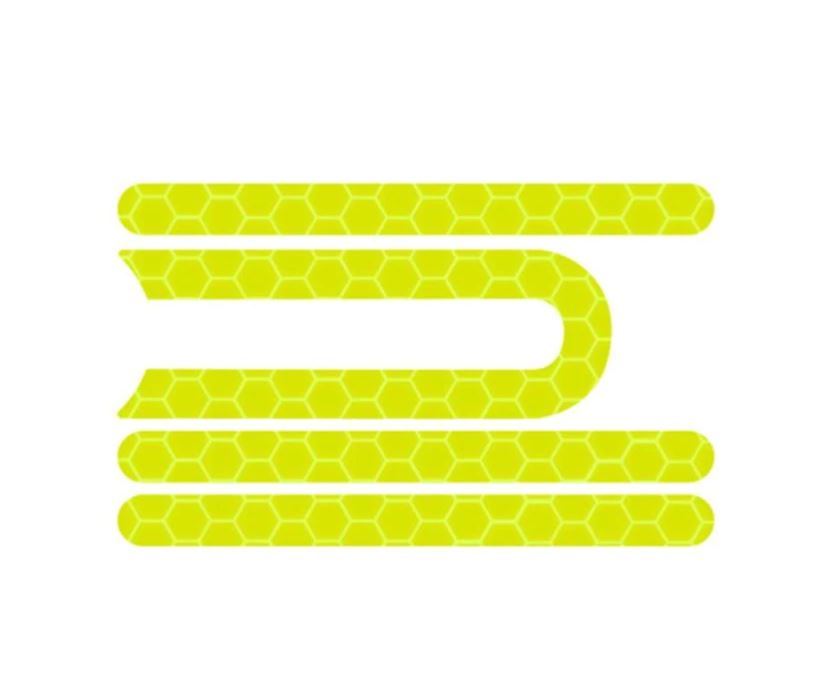 Front Rear Wheel Sticker Cover Reflector Set For Xiaomi M365 Pro Scooter yellow
